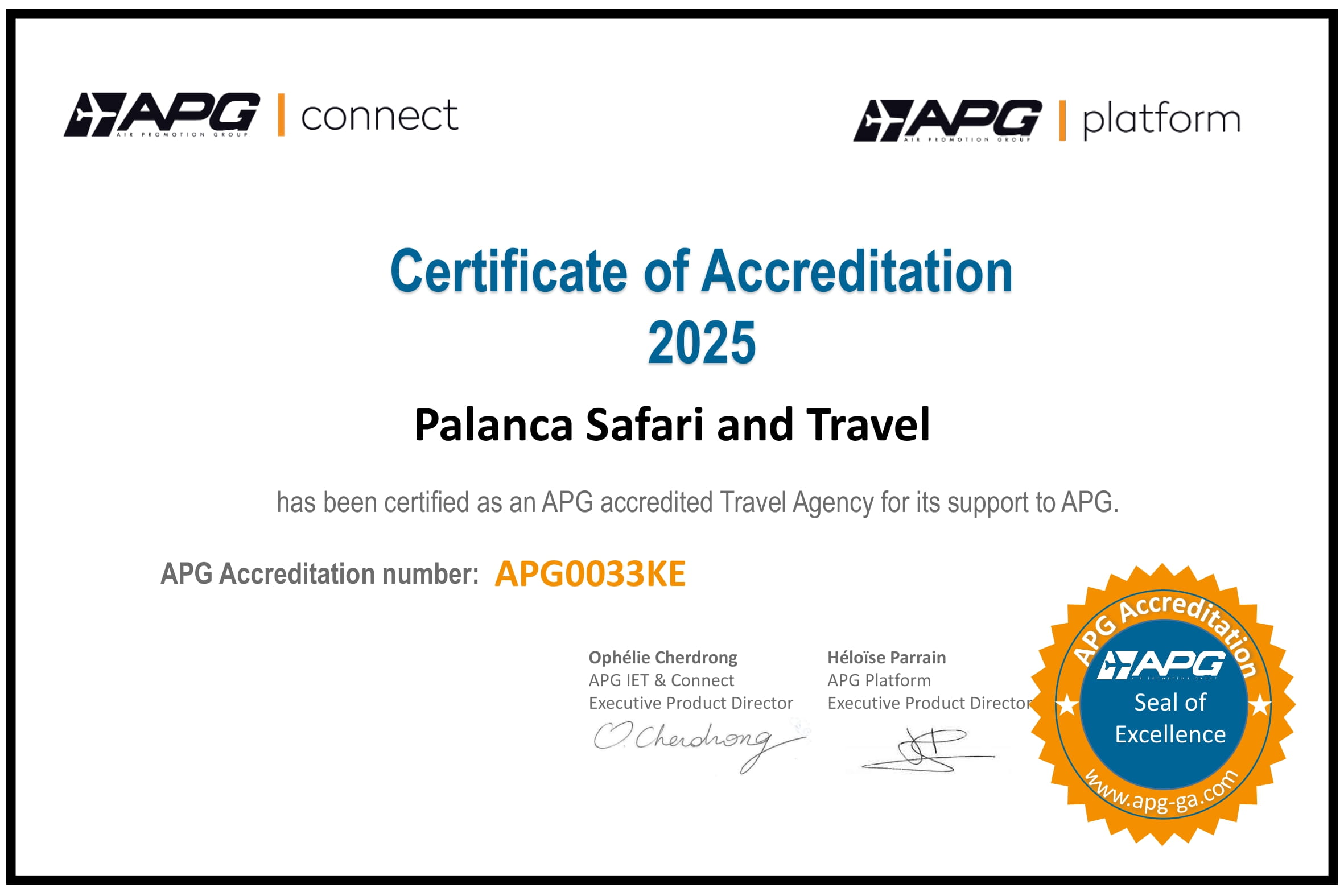African Professional Guides (APG) Certificate